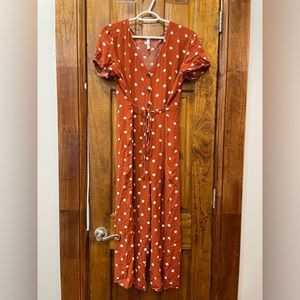 Red Polka-Dot Jumpsuit